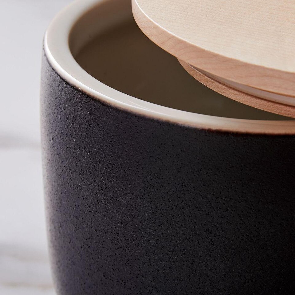 Kaloh Stoneware Kitchen Canisters w/ Wood Tops West Elm Australia